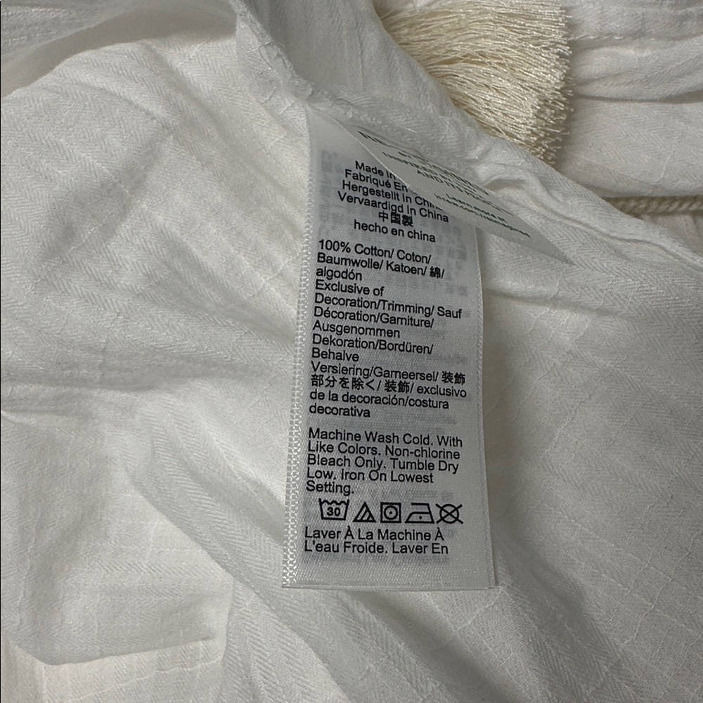 J Crew Tiered Rope Tie Adjustable Straps Sundress Dress New White Size XXS / XS - Picture 4 of 6
